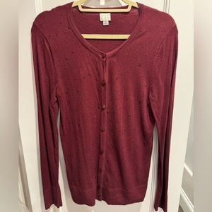Burgundy cardigan